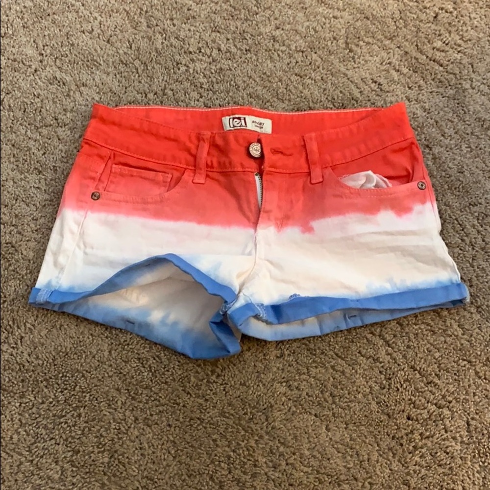 Red white and blue jean shorts!